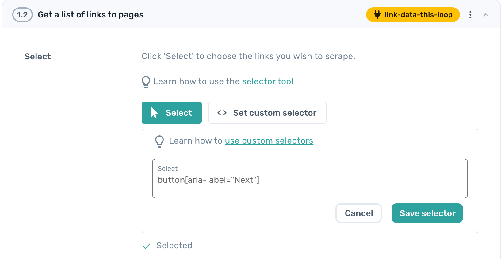 add you attribte selector into axiom.ai