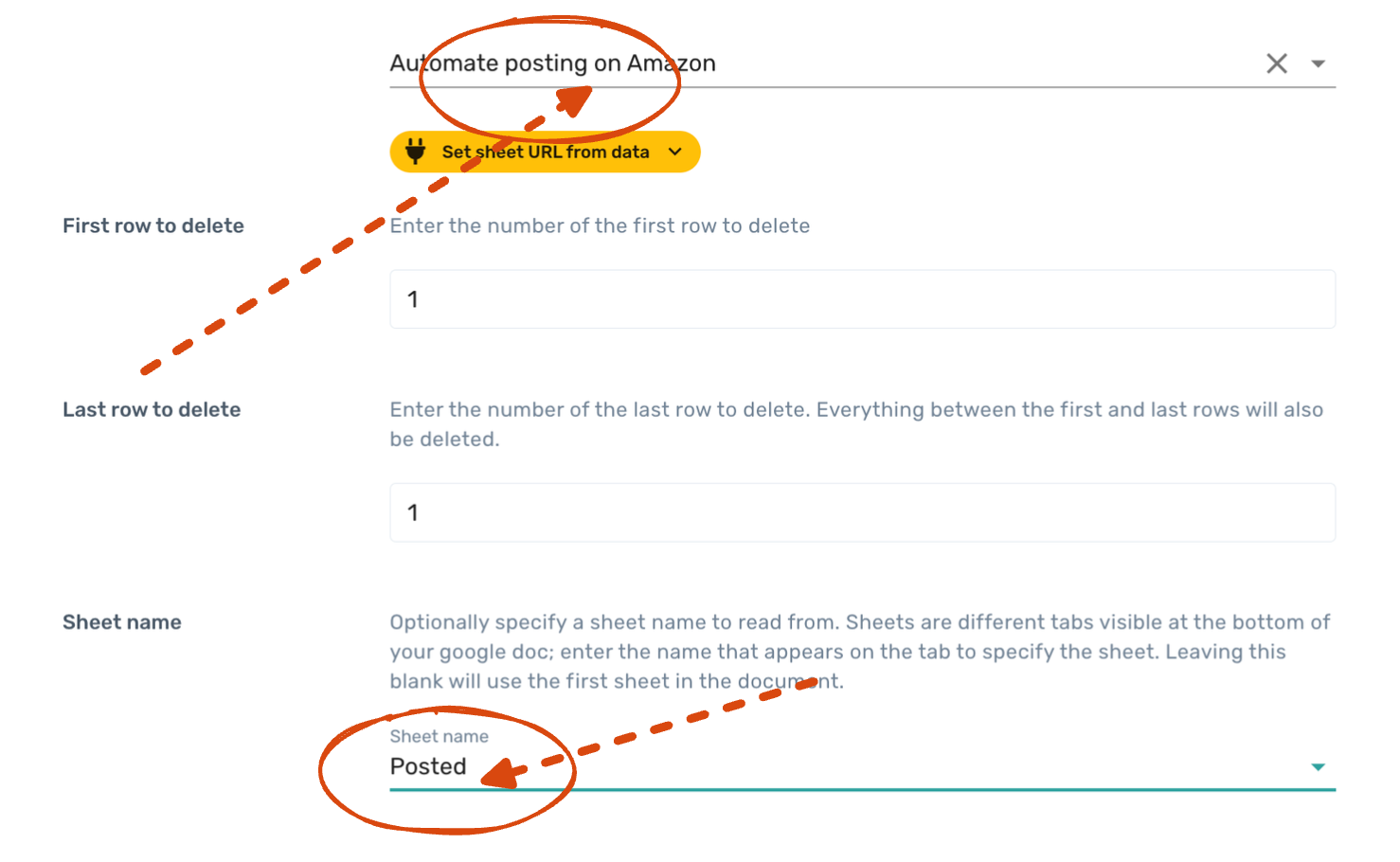 Delete rows after posted in your Google Sheet