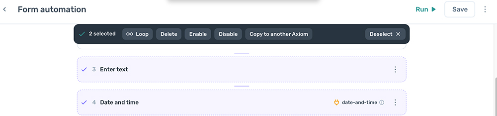 copy steps between automations - axiom.ai