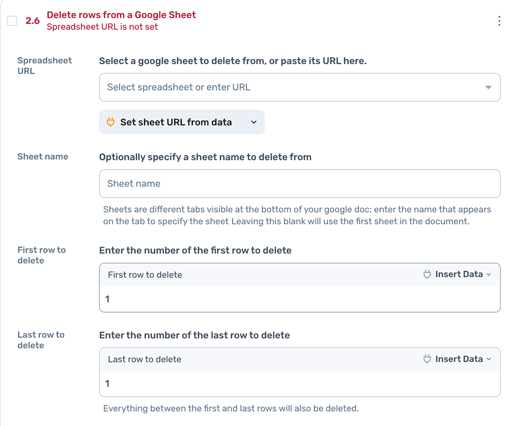 axiom.ai delete row from sheet