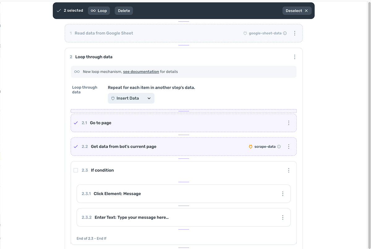 axiom.ai moving,copying and deleting steps