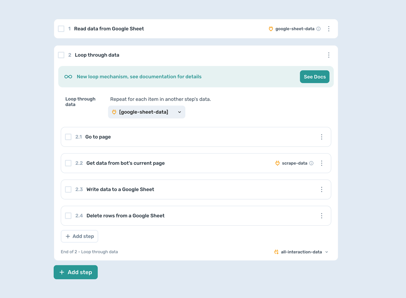 axiom.ai design pattern for scraping bot