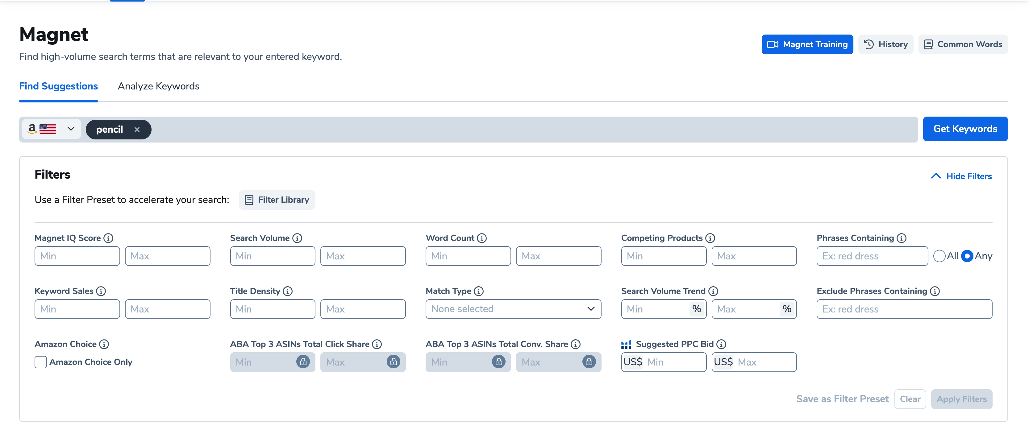 Atuomate data entry into the Magnet search field.