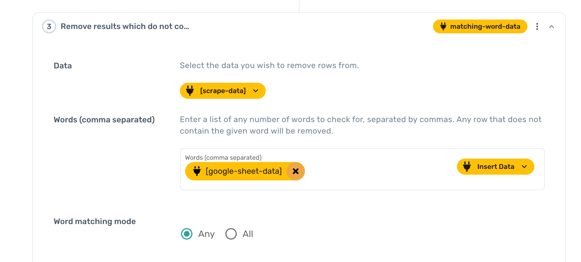 Axiom.ai compare data in Axiom